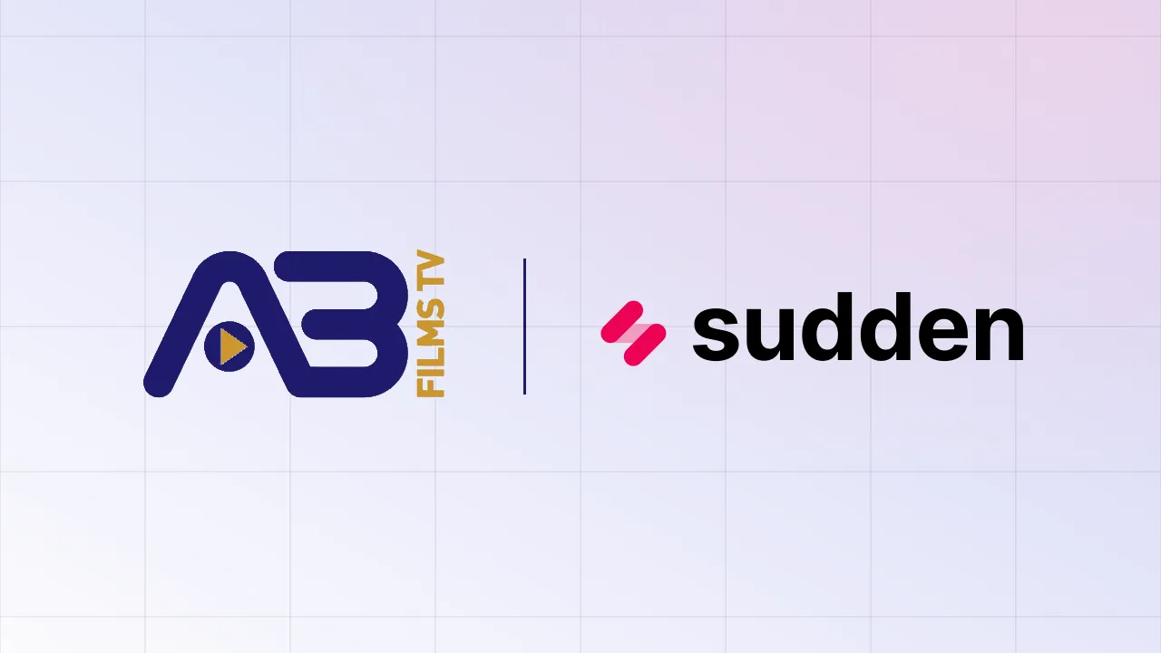 AB Films TV logo alongside the Sudden logo.